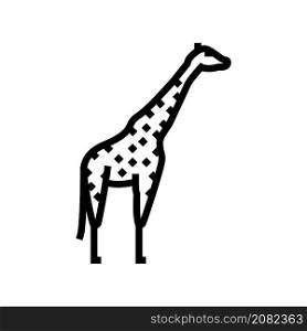 giraffe animal in zoo line icon vector. giraffe animal in zoo sign. isolated contour symbol black illustration. giraffe animal in zoo line icon vector illustration