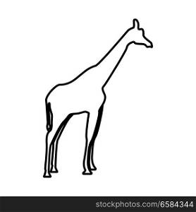 Giraffe black icon .