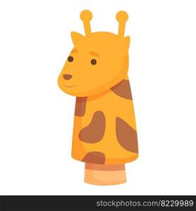 Giraffe doll icon cartoon vector. Play sock. Show stage. Giraffe doll icon cartoon vector. Play sock