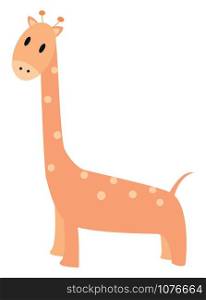 Giraffe, illustration, vector on white background.