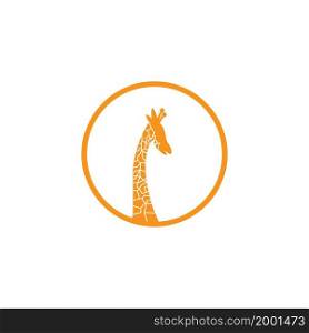 Giraffe logo illustration vector flat design