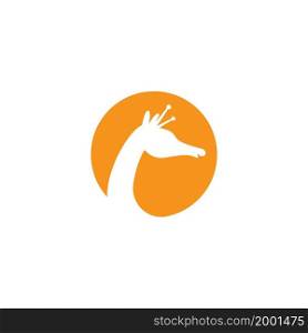 Giraffe logo illustration vector flat design