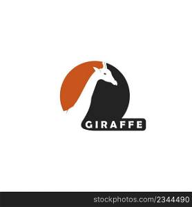 Giraffe logo vector illustration design template.