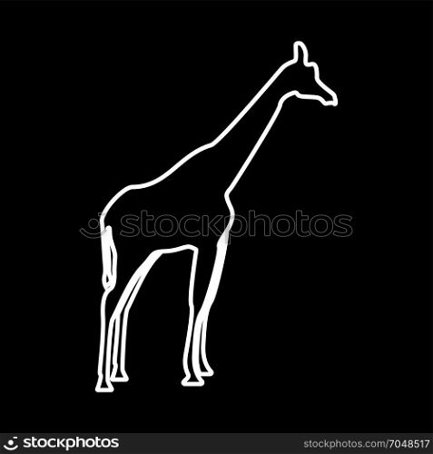 Giraffe white icon .
