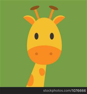 Giraffes head, illustration, vector on white background.