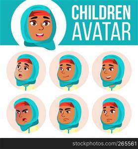 Girl Avatar Set Kid Vector. Primary School. Face Emotions. Facial, People. Cute, Comic. Banner Flyer Head Illustration. Girl Avatar Set Kid Vector. Primary School. Face Emotions. Facial, People. Cute, Comic. Banner, Flyer. Cartoon Head Illustration