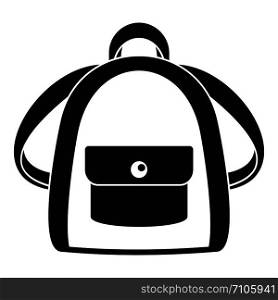 Girl backpack icon. Simple illustration of girl backpack vector icon for web design isolated on white background. Girl backpack icon, simple style