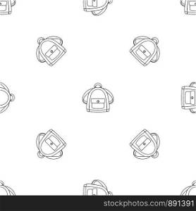 Girl backpack pattern seamless vector repeat geometric for any web design. Girl backpack pattern seamless vector