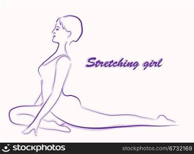 girl doing stretching exercise