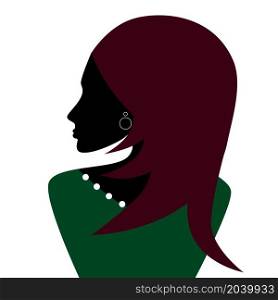 Girl fashion silhouette. Vector illustration.