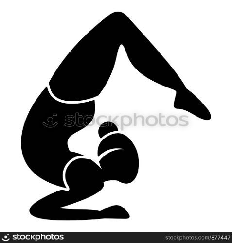 Girl gymnastics icon. Simple illustration of girl gymnastics vector icon for web design isolated on white background. Girl gymnastics icon, simple style