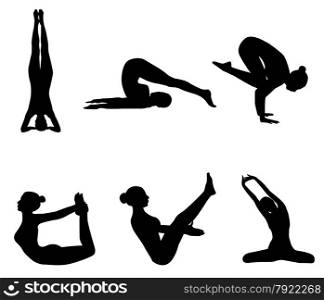 girl makes yoga exercise