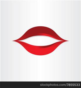girl mouth kiss lips icon abstract design