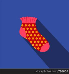 Girl sock icon. Flat illustration of girl sock vector icon for web. Girl sock icon, flat style
