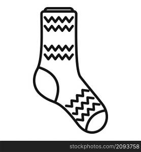 Girl sock icon outline vector. Cute pair line. Sport sock. Girl sock icon outline vector. Cute pair line