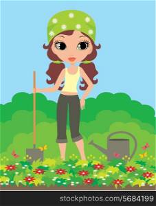 Girl the gardener