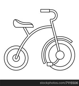 Girl tricycle icon. Outline girl tricycle vector icon for web design isolated on white background. Girl tricycle icon, outline style