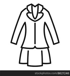 Girl uniform icon outline vector. Fashion suit. College code. Girl uniform icon outline vector. Fashion suit