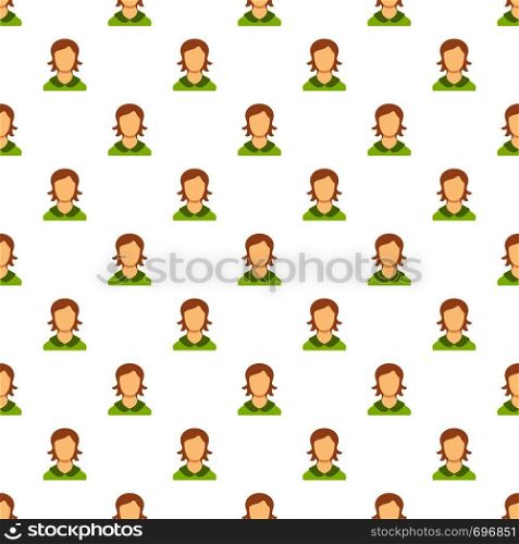 Girl user pattern seamless in flat style for any design. Girl user pattern seamless