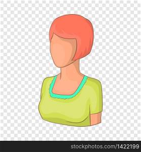 Girl with short hair avatar icon. Cartoon illustration of avatar vector icon for web design. Girl with short hair avatar icon, cartoon style