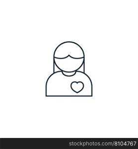 Girlfriend creative icon from valentines day Vector Image