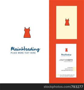 Girls skirt Creative Logo and business card. vertical Design Vector