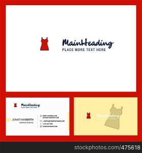 Girls skirt Logo design with Tagline & Front and Back Busienss Card Template. Vector Creative Design