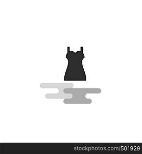 Girls skirt Web Icon. Flat Line Filled Gray Icon Vector