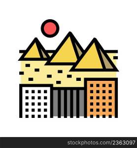 giza town color icon vector. giza town sign. isolated symbol illustration. giza town color icon vector illustration