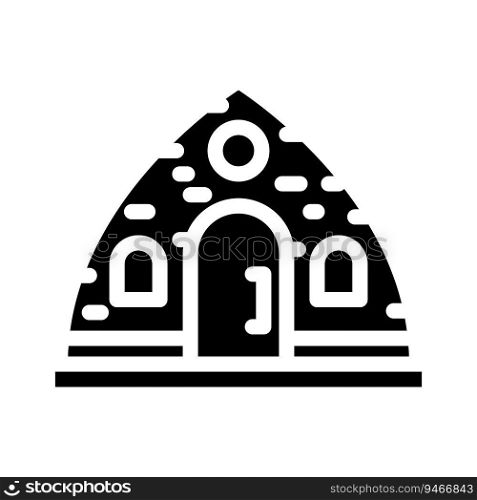 gl&ing tent c&glyph icon vector. gl&ing tent c&sign. isolated symbol illustration. gl&ing tent c&glyph icon vector illustration