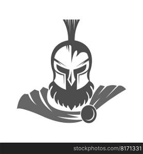 Gladiator logo icon design illustration