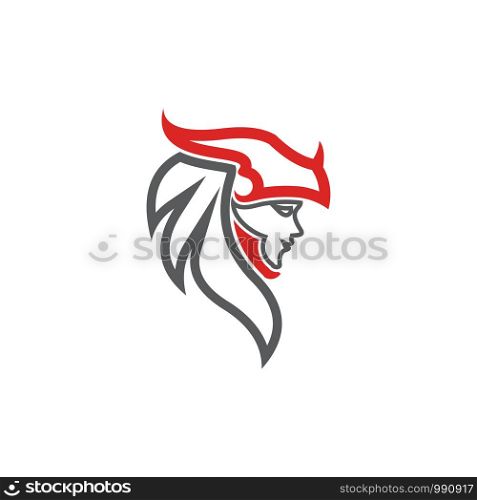 Gladiator of spartan Logo Template Design Vector, Emblem, Design Concept, Creative Symbol, Icon