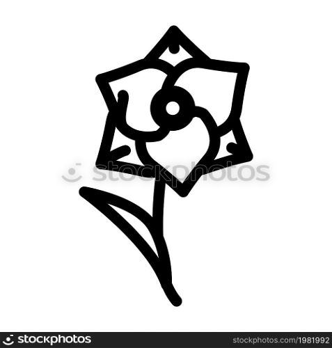 gladiolus flower line icon vector. gladiolus flower sign. isolated contour symbol black illustration. gladiolus flower line icon vector illustration