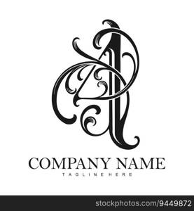 Glamorous number 4 vintage monogram logo silhouette vector illustrations for your work logo, merchandise t-shirt, stickers and label designs, poster, greeting cards advertising business company or brands