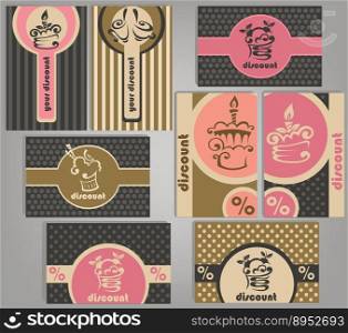 Glamour discount cards vector image