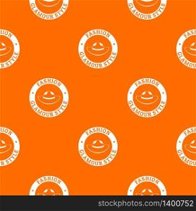 Glamour hat pattern vector orange for any web design best. Glamour hat pattern vector orange