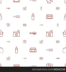 Glamour icons pattern seamless white background Vector Image