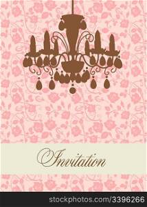 Glamour invitation with a lamp