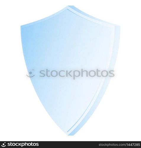 Glass acrylic shield on the side. Vector illustration on a white background. Safety and security