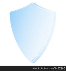 Glass acrylic shield on the side. Vector illustration on a white background. Safety and security