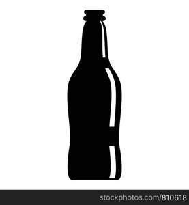 Glass beer bottle icon. Simple illustration of glass beer bottle vector icon for web design isolated on white background. Glass beer bottle icon, simple style