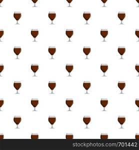 Glass beer pattern seamless in flat style for any design. Glass beer pattern seamless