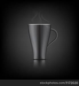 Glass black ceramic Vector