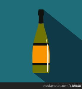 Glass bottle icon. Flat illustration of glass bottle vector icon for web. Glass bottle icon, flat style