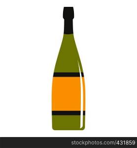 Glass bottle icon flat isolated on white background vector illustration. Glass bottle icon isolated