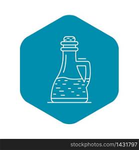Glass bottle vinegar icon. Outline glass bottle vinegar vector icon for web design isolated on white background. Glass bottle vinegar icon, outline style