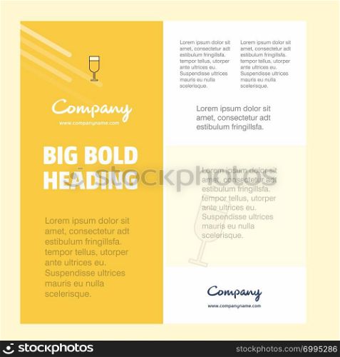 Glass Business Company Poster Template. with place for text and images. vector background
