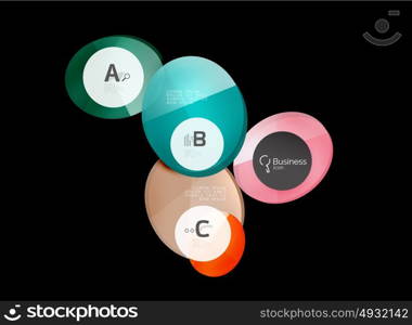 Glass circle abstract background. Glass circle vector abstract background