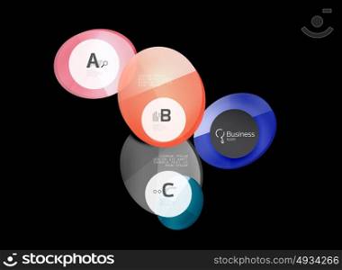 Glass circle abstract background. Glass circle vector abstract background