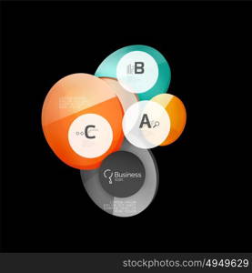 Glass circle abstract background. Glass circle vector abstract background